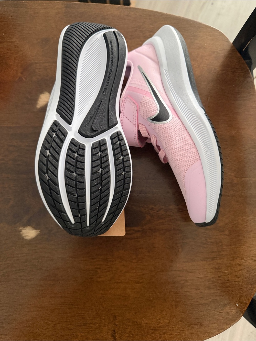 Nike Kids Pink Hook-and-Loop Athletic Sneakers - Picture 2 of 3